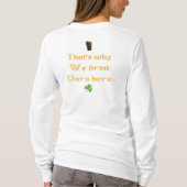 Grappig Iers Drinken Dames Lange Mouwen Shirt (Achterkant)