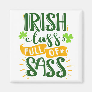 Grappig Iers glas vol met sass St Patricks Day Luc Magneet