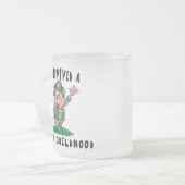 Grappig Iers - ik heb een Ierse kindertijd overlee Matglas Koffiemok (Voorkant links)