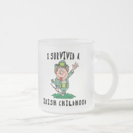 Grappig Iers - ik heb een Ierse kindertijd overlee Matglas Koffiemok
