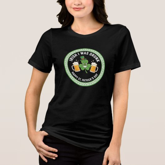 Grappig Iers Ik was dronken St. Patrick's Day ontw Tri-Blend Shirt (Voorkant)