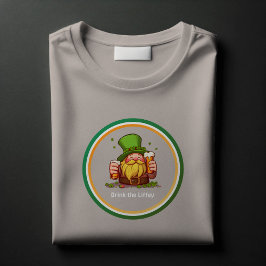Grappig Iers Leprechaun Bier & Shamrocks T-shirt