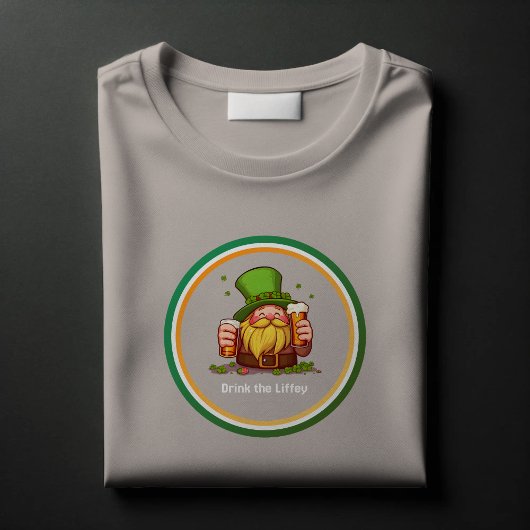 Grappig Iers Leprechaun Bier & Shamrocks T-shirt