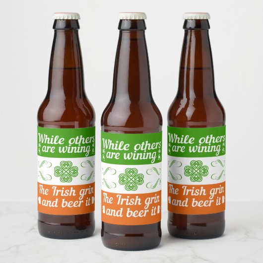 Grappig Iers St. Patrick's Day Bierlabel Bier Etiket (Flessen)