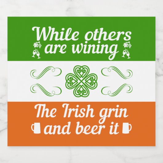 Grappig Iers St. Patrick's Day Bierlabel Bier Etiket (Enkel label)