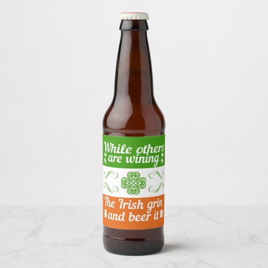 Grappig Iers St. Patrick's Day Bierlabel Bier Etiket (Voorkant)