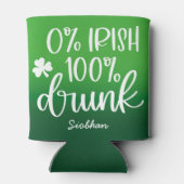 Grappig Iers St. Patrick's Day typografie ontwerp Blikjeskoeler (Achterkant)