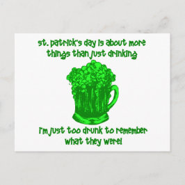 Grappig Iers St Patricks Drink Briefkaart