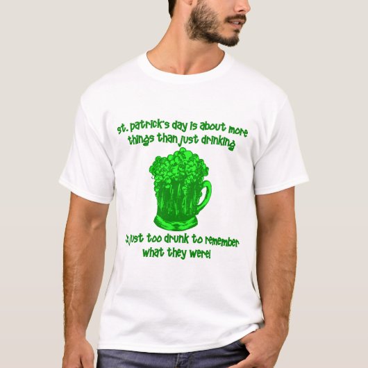 Grappig Iers St Patricks Drink T-shirt (Voorkant)