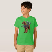 Grappig Ierse Setter Robot Kinder T-Shirt (Voorkant volledig)