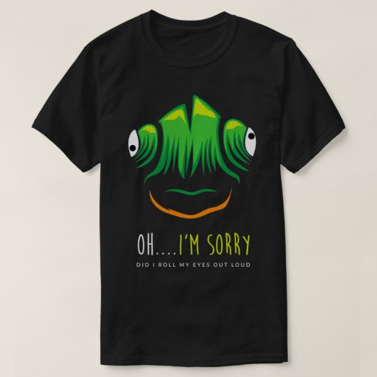 Grappig Iguana, het spijt me dat ik mijn ogen luid T-shirt (Design voorkant)