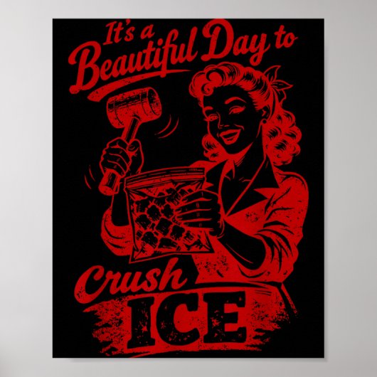 Grappig ijs afschaffen, schattig meme voor vrouwen poster (Voorkant)