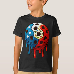 Grappig ijs dat van een augurk druipt 4 juli t-shirt