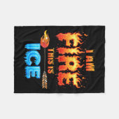 Grappig IJs Dit is Vuurkostuum Halloween Familie M Fleece Deken (Voorkant (Horizontaal))