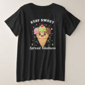 grappig ijs grote maat t-shirt (Design achterkant)