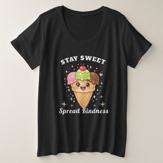 grappig ijs grote maat t-shirt (Design voorkant)