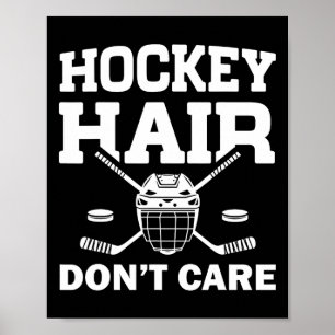 Grappig ijs hockey ontwerp voor meisjes vrouwen ij poster