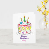 GRAPPIG IJS KINDEREN VERJAARDAGSTAART KAART (Gele Bloem)