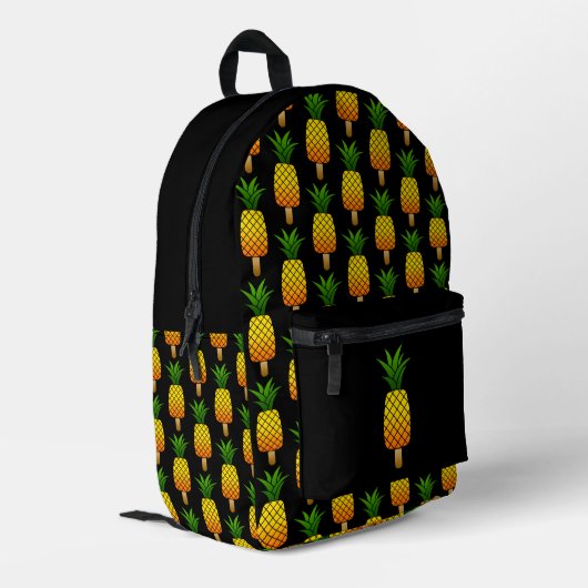 Grappig ijsdruppel ananas verfrissend zomerfruit bedrukte rugzak (Achterkant Hoek Links)