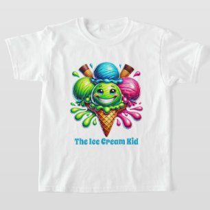 Grappig ijsje kind tekst toevoegen t-shirt