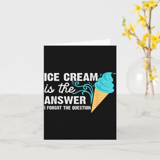 Grappig Ijsje Kunst Voor Mannen Vrouwen Kinderen D Kaart (Gele Bloem)