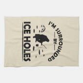 Grappig ijsvisquote theedoek (Horizontaal)