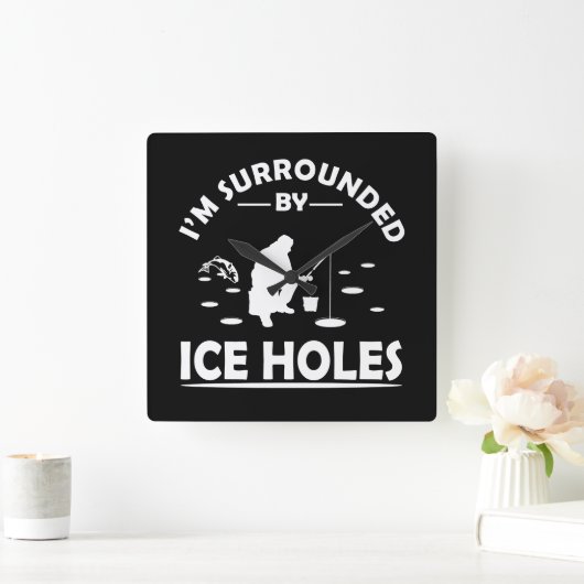 Grappig ijsvisquote vierkante klok (Huis)