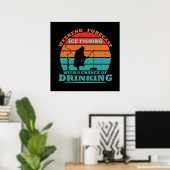 Grappig Ijsvissen Poster (Thuiskantoor)