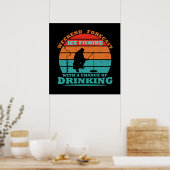 Grappig Ijsvissen Poster (Keuken)