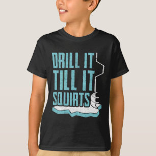 Grappig ijsvissersontwerp voor mannen vrouwen Ijsv T-shirt