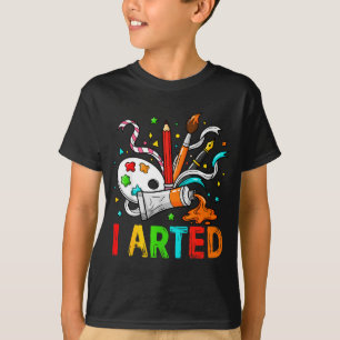 Grappig ik Artte Kunst Humor Cool Grafisch Kleurri T-shirt