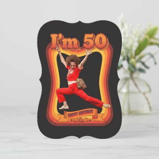 Grappig ik ben 50 Verjaardag Sally O'Malley Design Kaart (Staand voorkant)