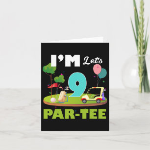 Grappig Ik ben 9 Let's Par-t-shirt Golf Sport 9e v Kaart