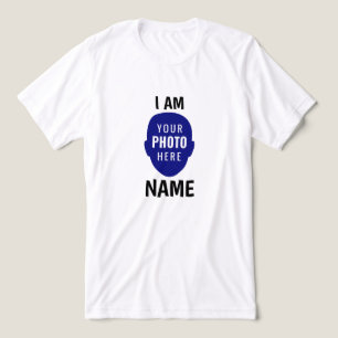 Grappig Ik Ben Aangepaste Foto Gezicht en Naam Per Tri-Blend Shirt
