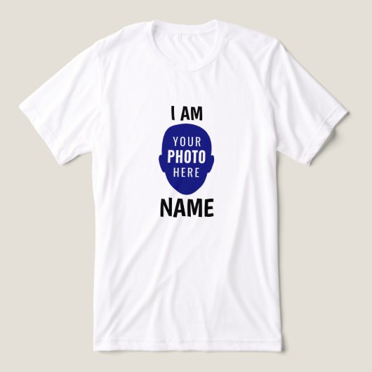 Grappig Ik Ben Aangepaste Foto Gezicht en Naam Per Tri-Blend Shirt (Design voorkant)