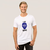 Grappig Ik Ben Aangepaste Foto Gezicht en Naam Per Tri-Blend Shirt (Voorkant volledig)