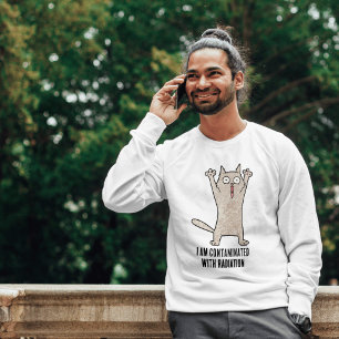 Grappig 'Ik ben besmet met straling' Cat Meme T-shirt