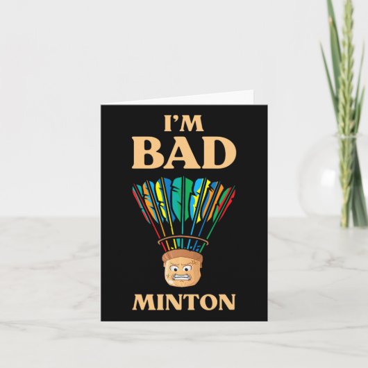 Grappig ik ben D Minton Shuttle Dminton Speler  Kaart (Voorkant)