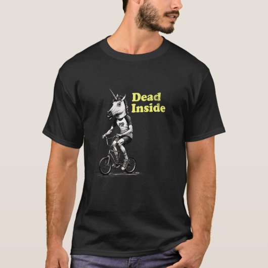 Grappig ik ben dood van binnen sarcastische depres t-shirt (Voorkant)