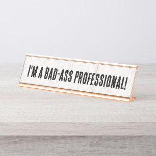 Grappig Ik Ben Een Klootzak Professioneel Collega Bureau Naambordje