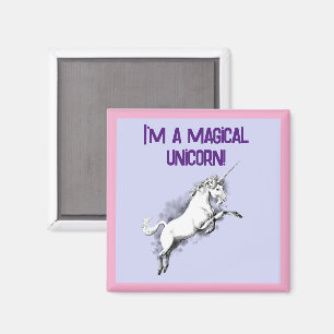 Grappig Ik ben een magische Eenhoorn Dorky Fantasy Magneet