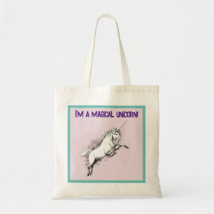 Grappig Ik ben een magische Eenhoorn Dorky Fantasy Tote Bag