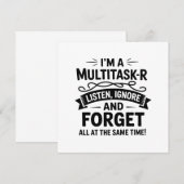 Grappig Ik ben een Multitasker Zeggen Moeder Leven Kaart (Voorkant / Achterkant)