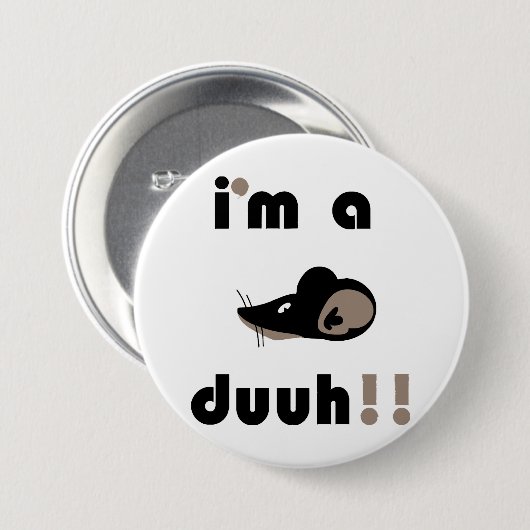 grappig, ik ben een muzikant. ronde button 7,6 cm (Voorkant /achterkant)