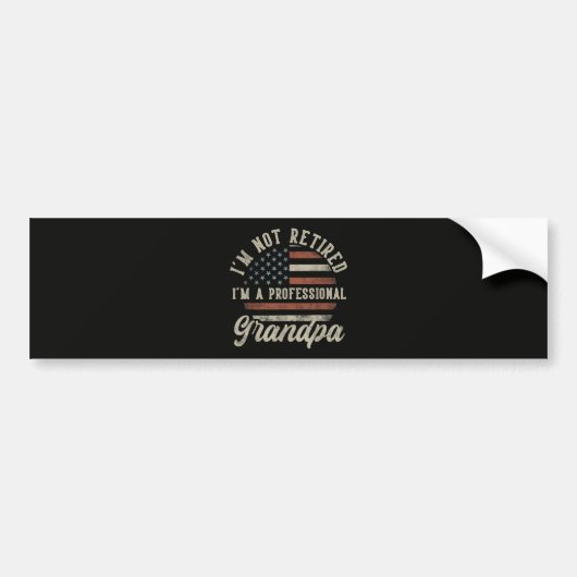 Grappig "Ik Ben Een Professioneel Opa" Pensioen Bumpersticker (Voorkant)