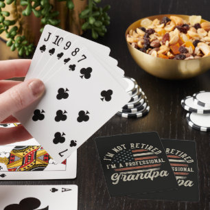 Grappig "Ik Ben Een Professioneel Opa" Pensioen Pokerkaarten