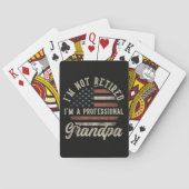 Grappig "Ik Ben Een Professioneel Opa" Pensioen Pokerkaarten (Achterkant)