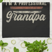Grappig "Ik Ben Een Professioneel Opa" Pensioen Theedoek (Gevouwen)