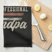Grappig "Ik Ben Een Professioneel Opa" Pensioen Theedoek (Quarter Fold)