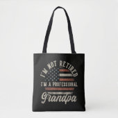 Grappig "Ik Ben Een Professioneel Opa" Pensioen Tote Bag (Voorkant)